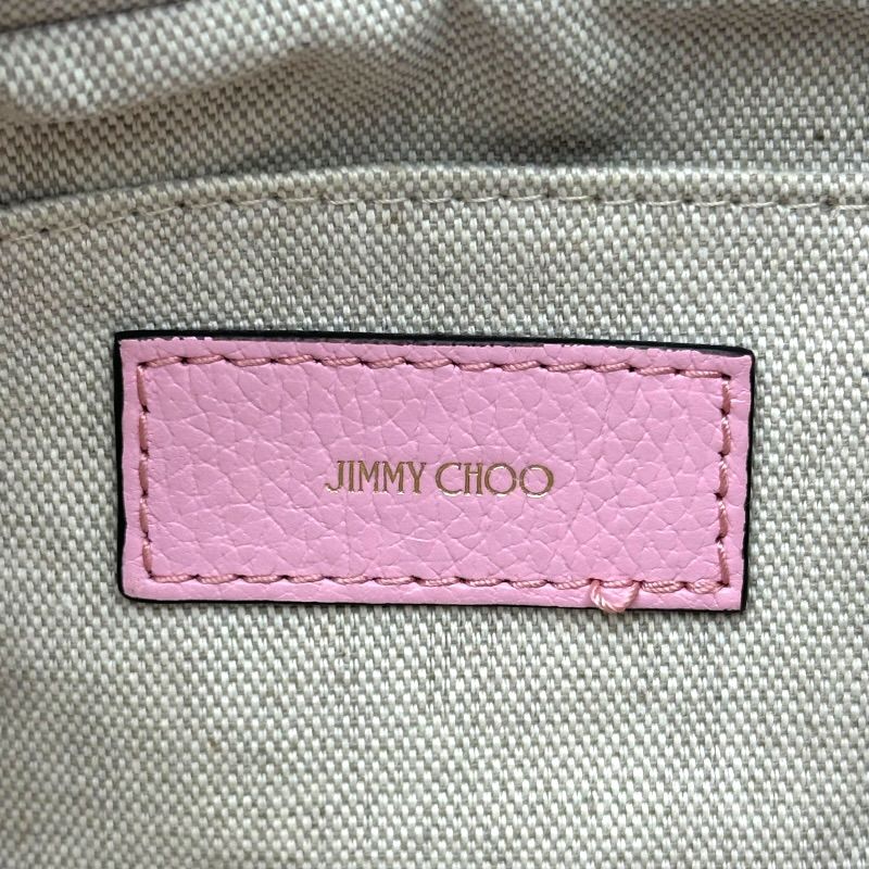 ジミーチュウ JIMMY CHOO スタッズハンドバッグ ピンク レザー