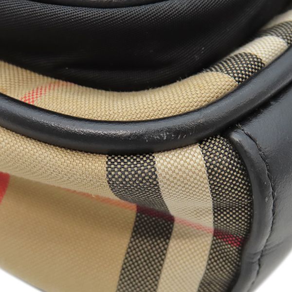 バーバリー BURBERRY ショルダーバッグ ヴィンテージ チェック クロスボディ バッグ コットン レザー アーカイブベージュ シルバー金具 黒 赤 斜め掛け 8023381【中古】 バーバリー BURBERRY ショルダーバッグ ヴィンテージ チェック クロス