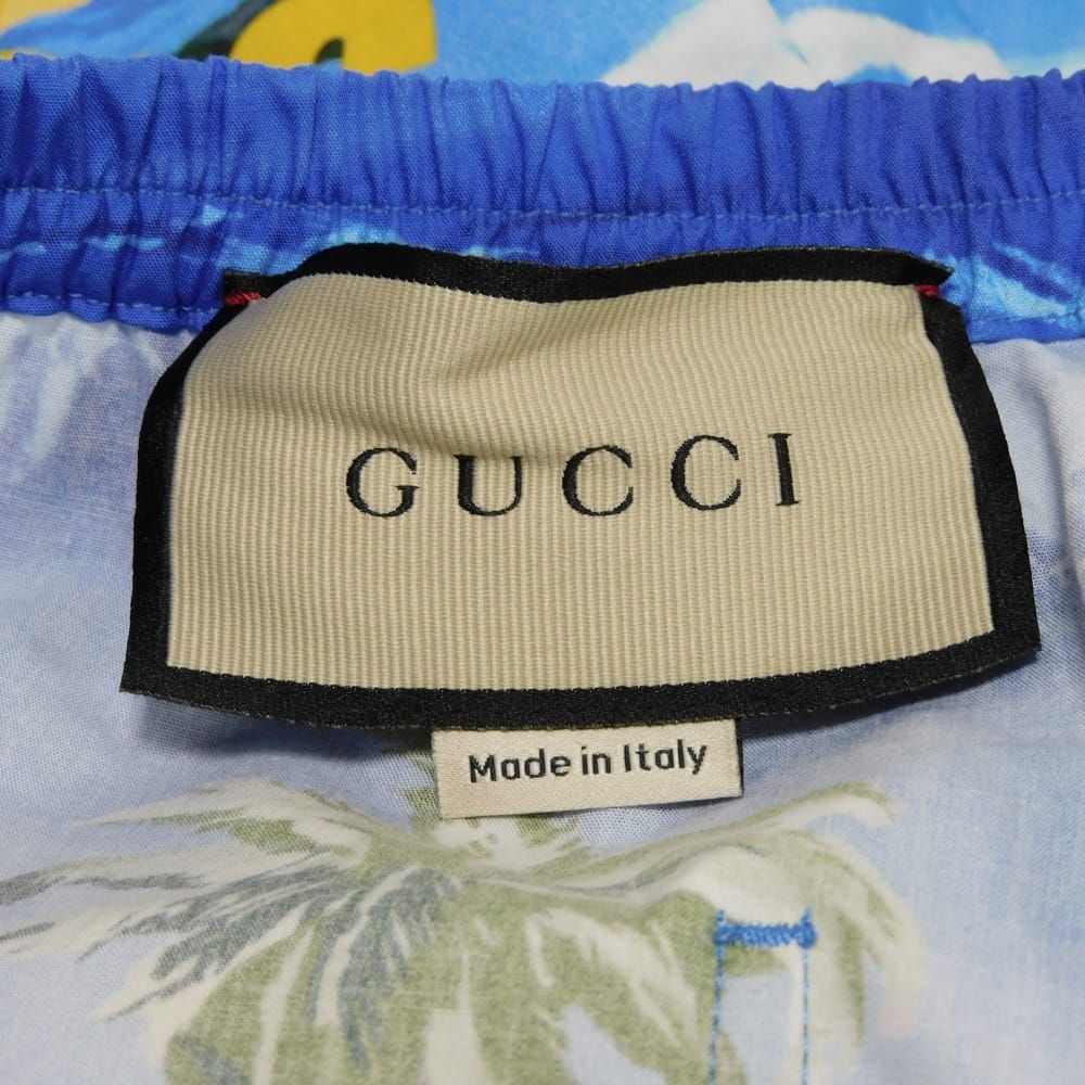 GUCCI グッチ プリント コットン ポプリン ショーツ 48 アロハ