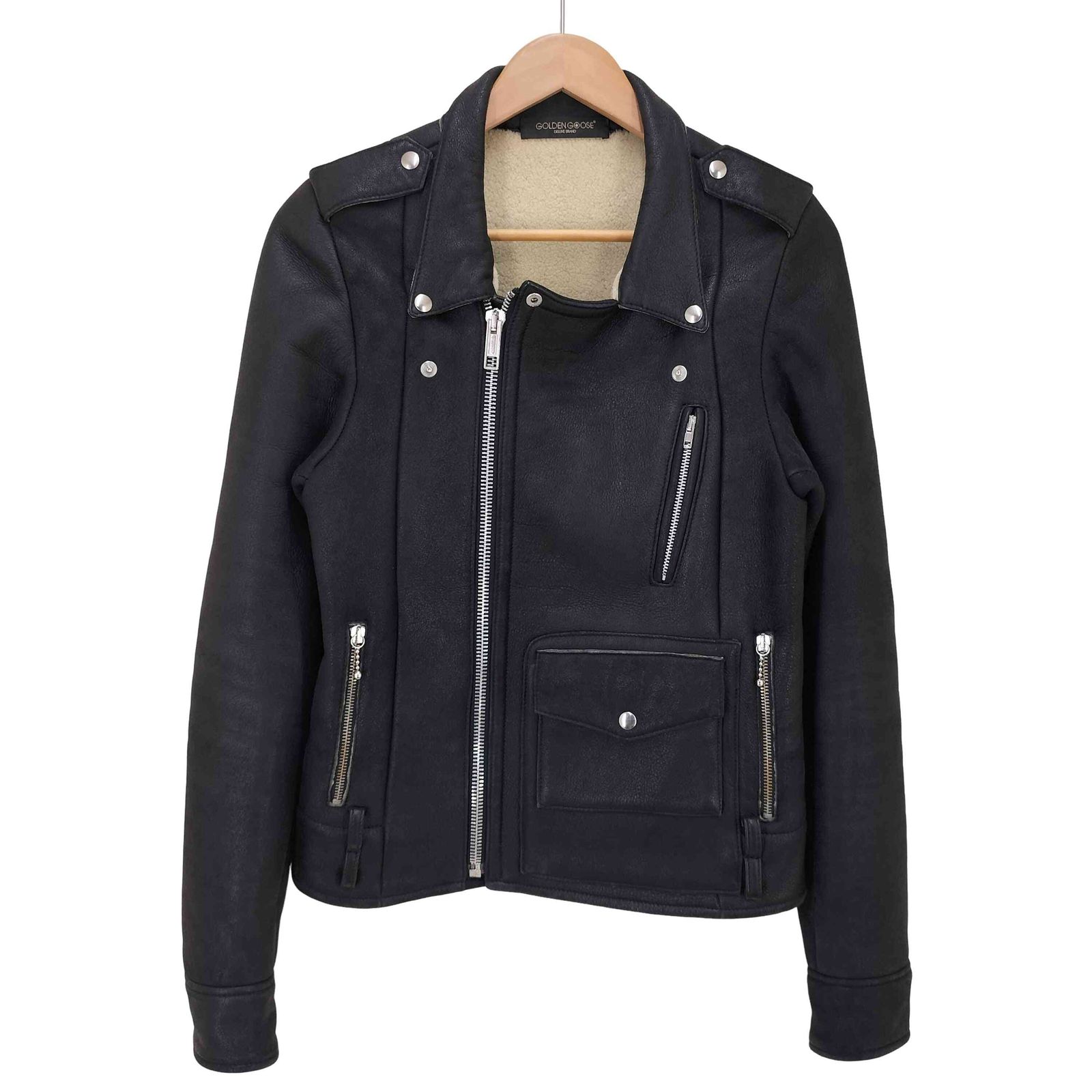 ゴールデングース GOLDEN GOOSE ムートン ボア ラムレザー ダブル