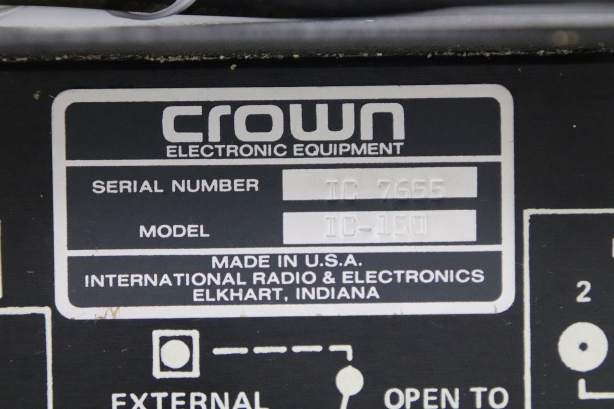 Crown クラウン IC150 Preamplifier プリアンプ /10000 - メルカリ