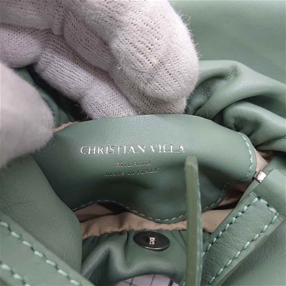 ◇ Θ クリスチャンヴィラ CHRISTIAN VILLA レザーショルダーバッグ 