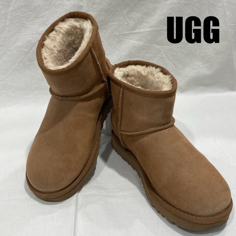 アグ CLASSIC MINI RUBBER LOGO クラシックミニ ラバーロゴ ムートン