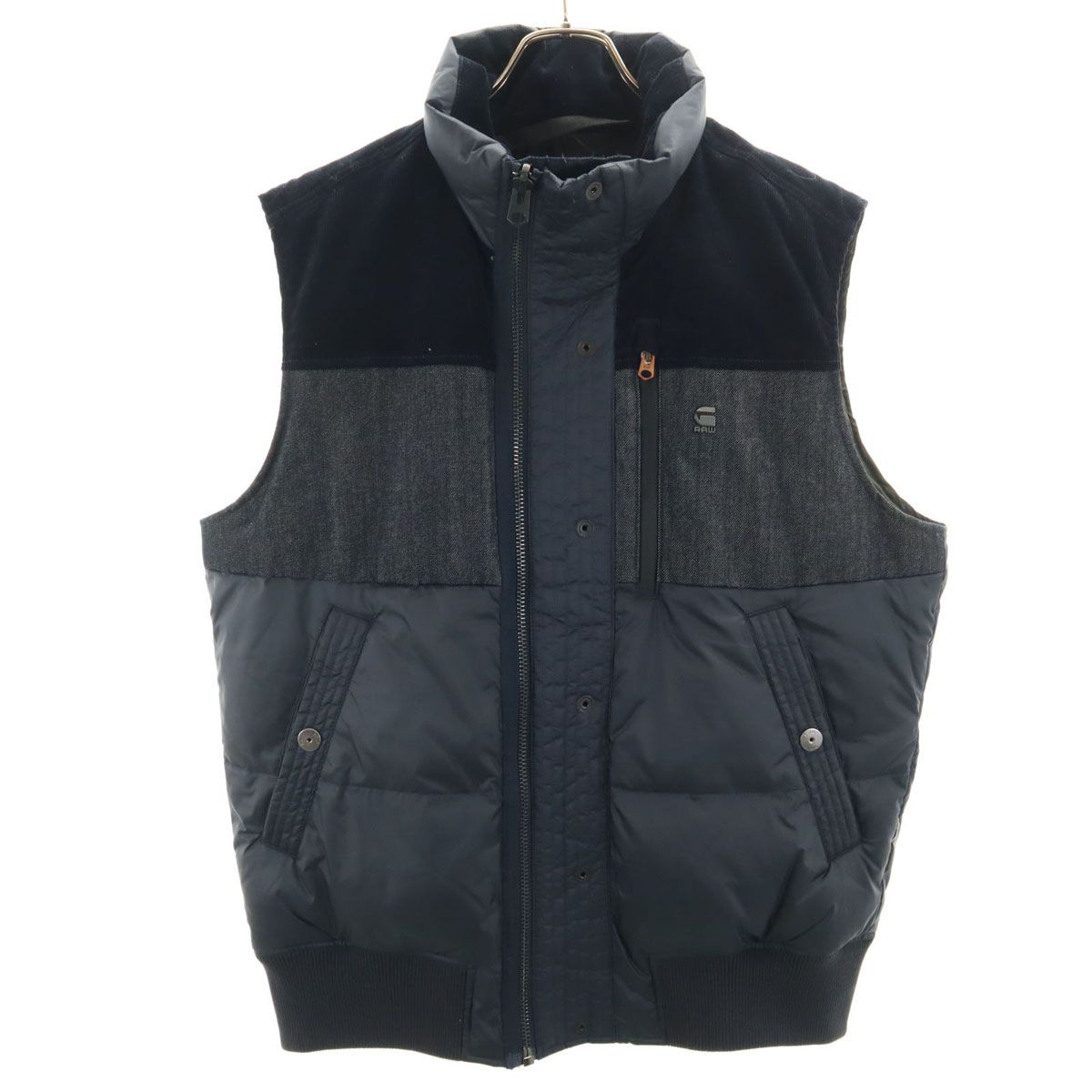 G-STAR RAW ジースターロウ 中綿ベスト L ネイビー系 メンズ 古着 