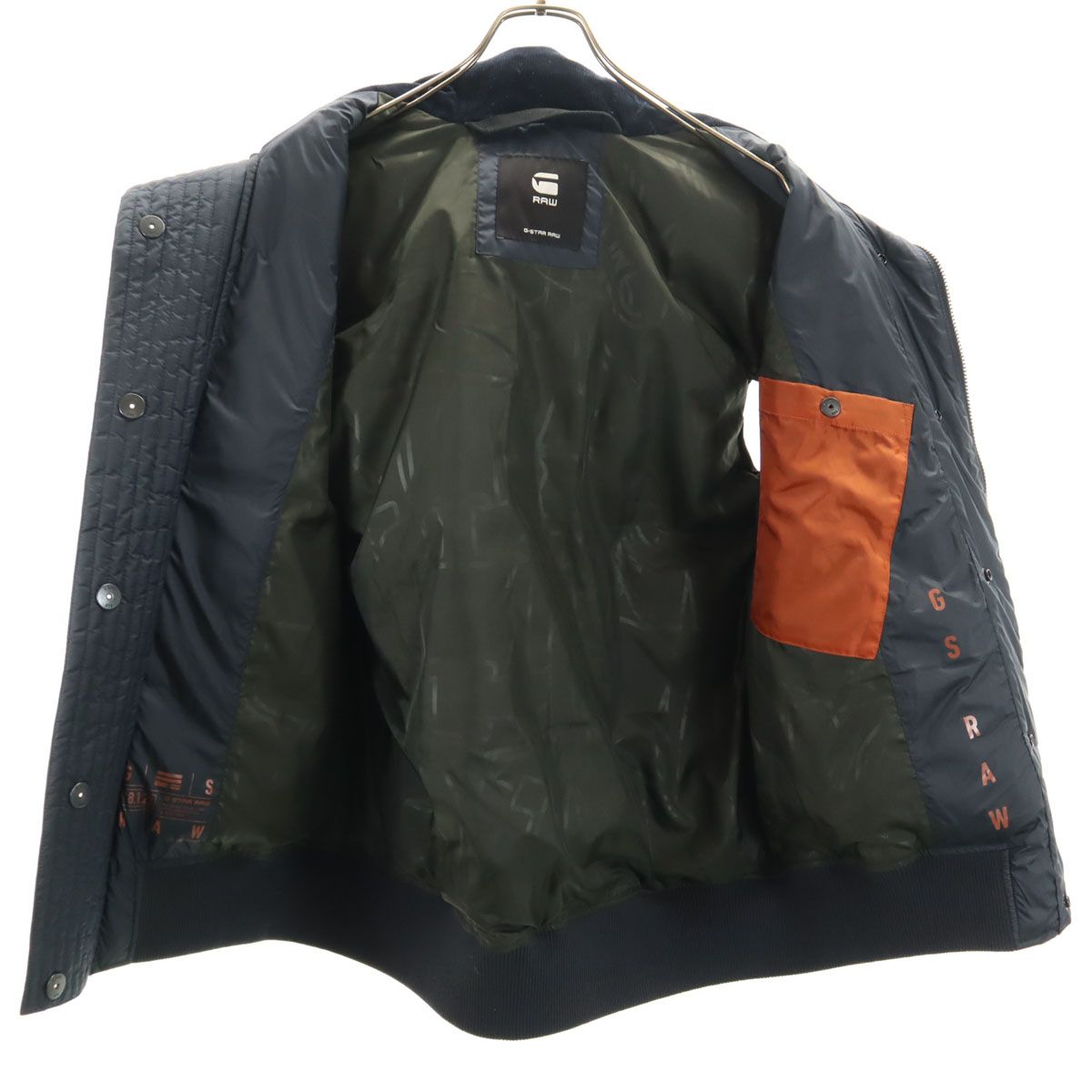 G-STAR RAW ジースターロウ 中綿ベスト L ネイビー系 メンズ 古着 