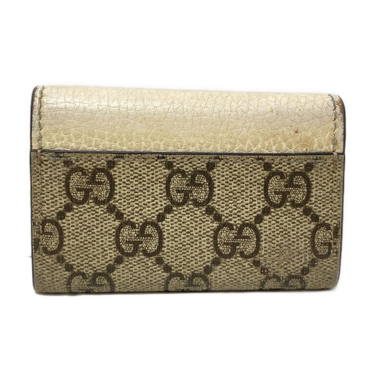 GUCCI(グッチ) キーケース GGマーモント 456118 アイボリー×ベージュ 6