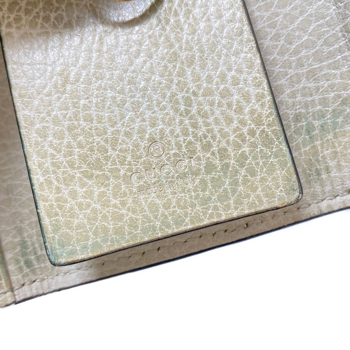 GUCCI(グッチ) キーケース GGマーモント 456118 アイボリー×ベージュ 6