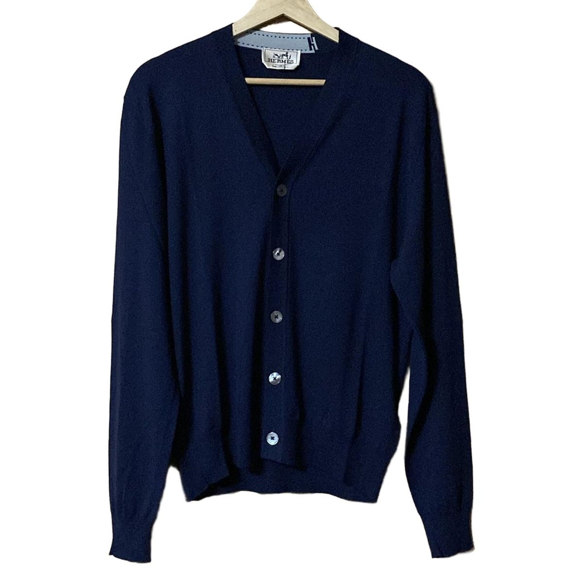 HERMES(エルメス) カーディガン サイズXS メンズ - ネイビー 長袖