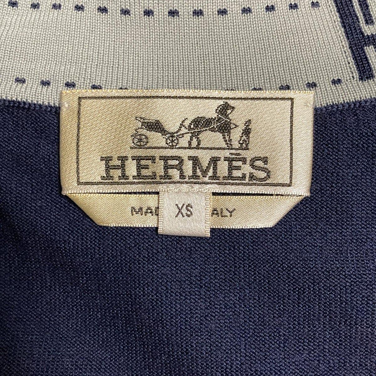 HERMES(エルメス) カーディガン サイズXS メンズ - ネイビー 長袖