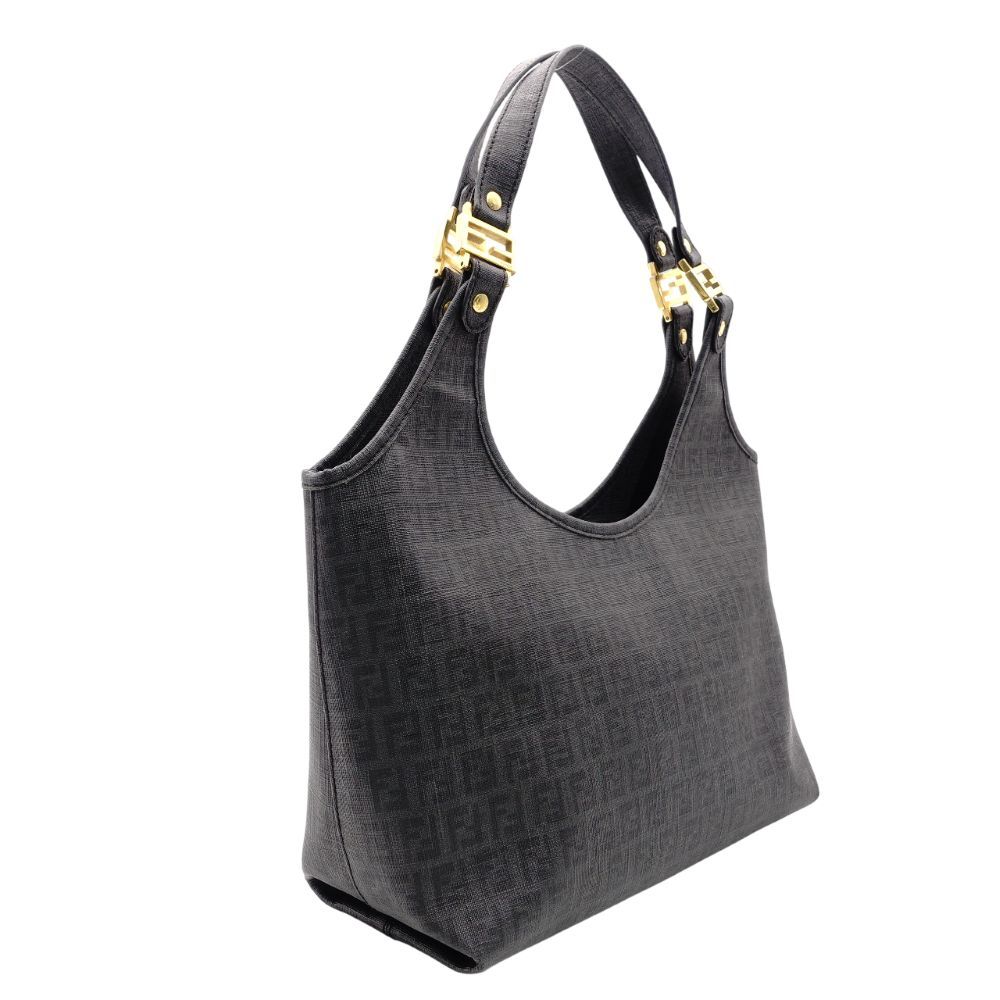 フェンディ FENDI ズッキーノ ショルダーバッグ グレー FFロゴ PVC