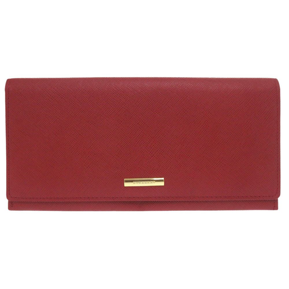 美品 バーバリー ノバチェック ゴールド金具 レザー ボルドー レッド