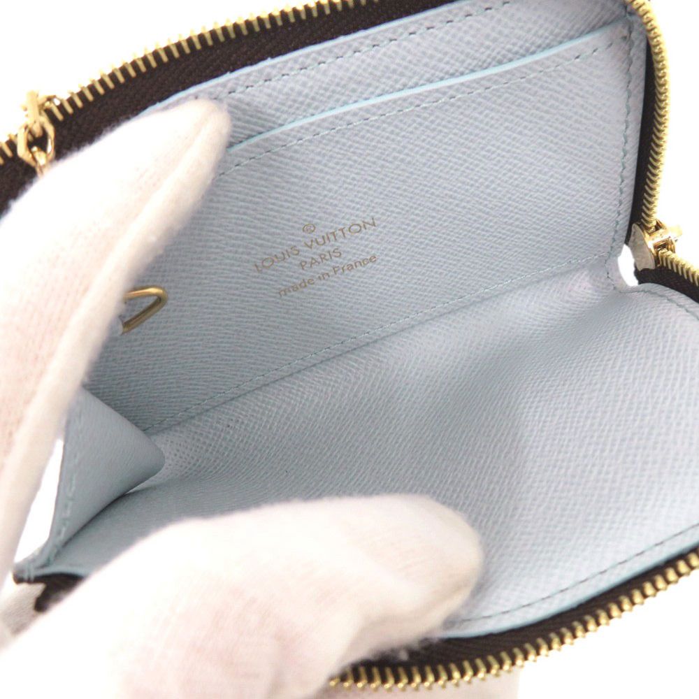 新品同様 ルイ ヴィトン ポルトクレ ノア モノグラム M83612 IC ブルー