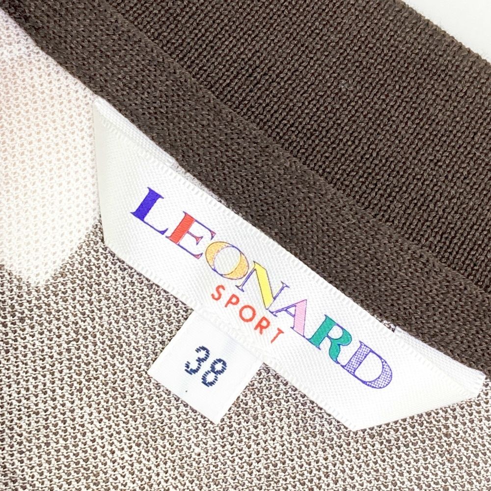 サイズ：38 LEONARD SPORT レオナール スポーツ ハーフジップ 半袖