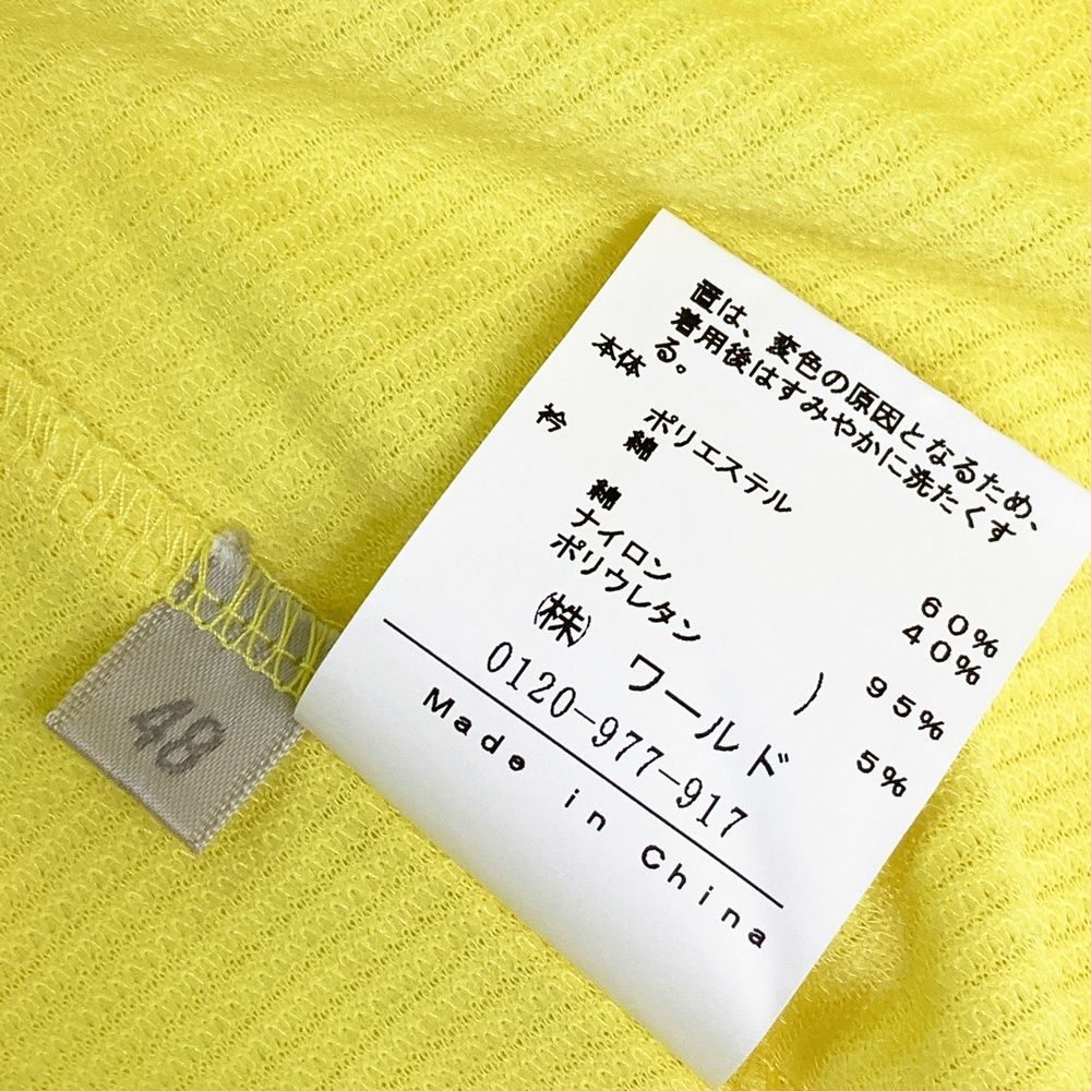 サイズ：48 ADABAT アダバット 半袖ポロシャツ イエロー系
