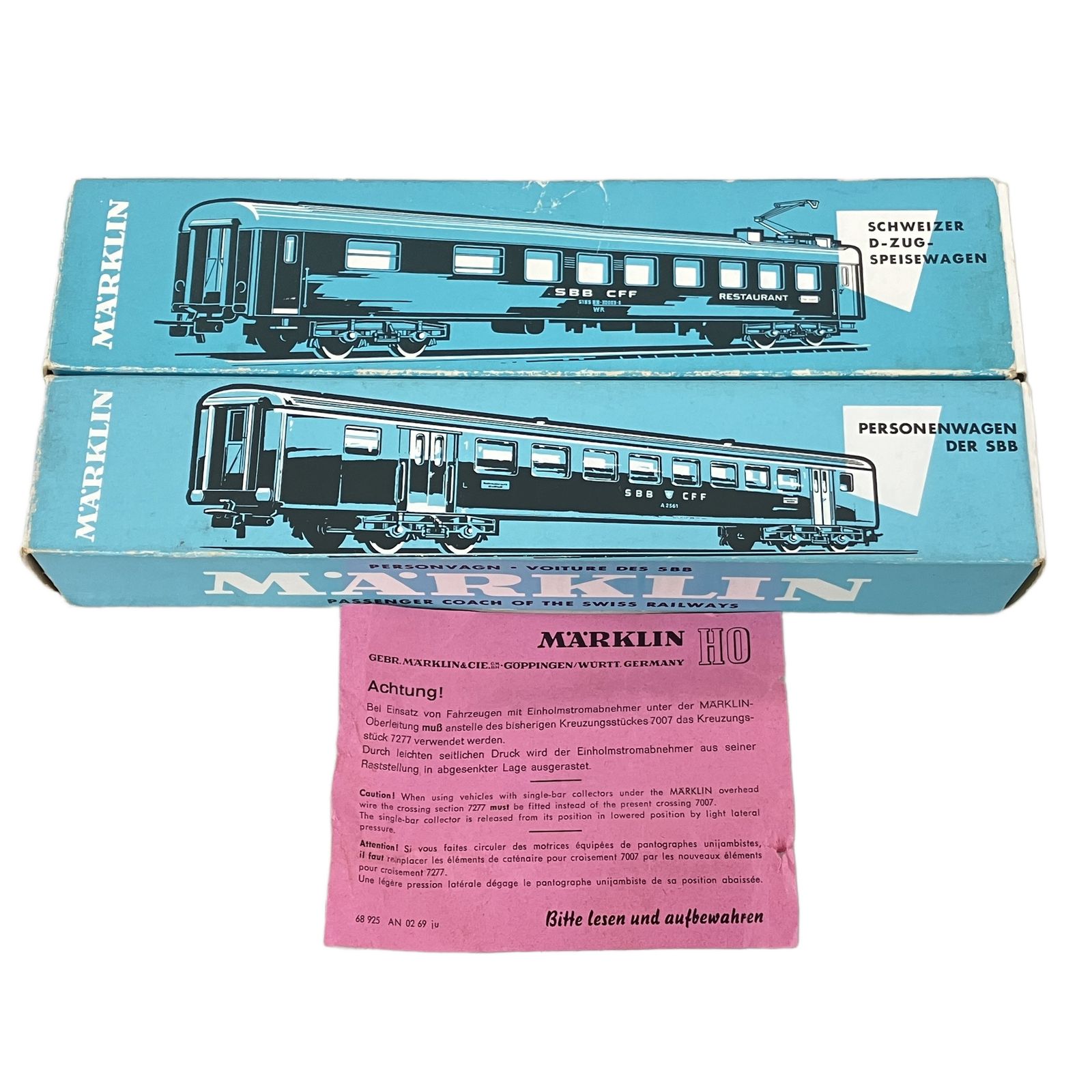 Marklin 4066 4068 スイス連邦鉄道 客車 2両セット HOゲージ 鉄道模型