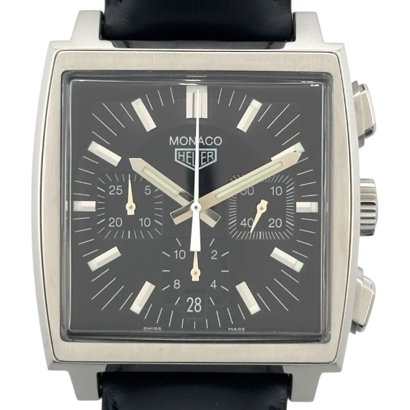 タグ ホイヤー TAG HEUER モナコクロノグラフ CS2111 FC8119 ブラック ステンレススチール メンズ 腕時計