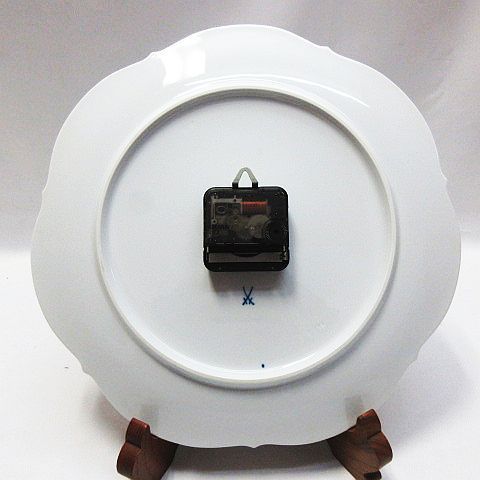 Meissen マイセン ブルーオニオン 壁掛け時計 皿時計 黒針 ハード
