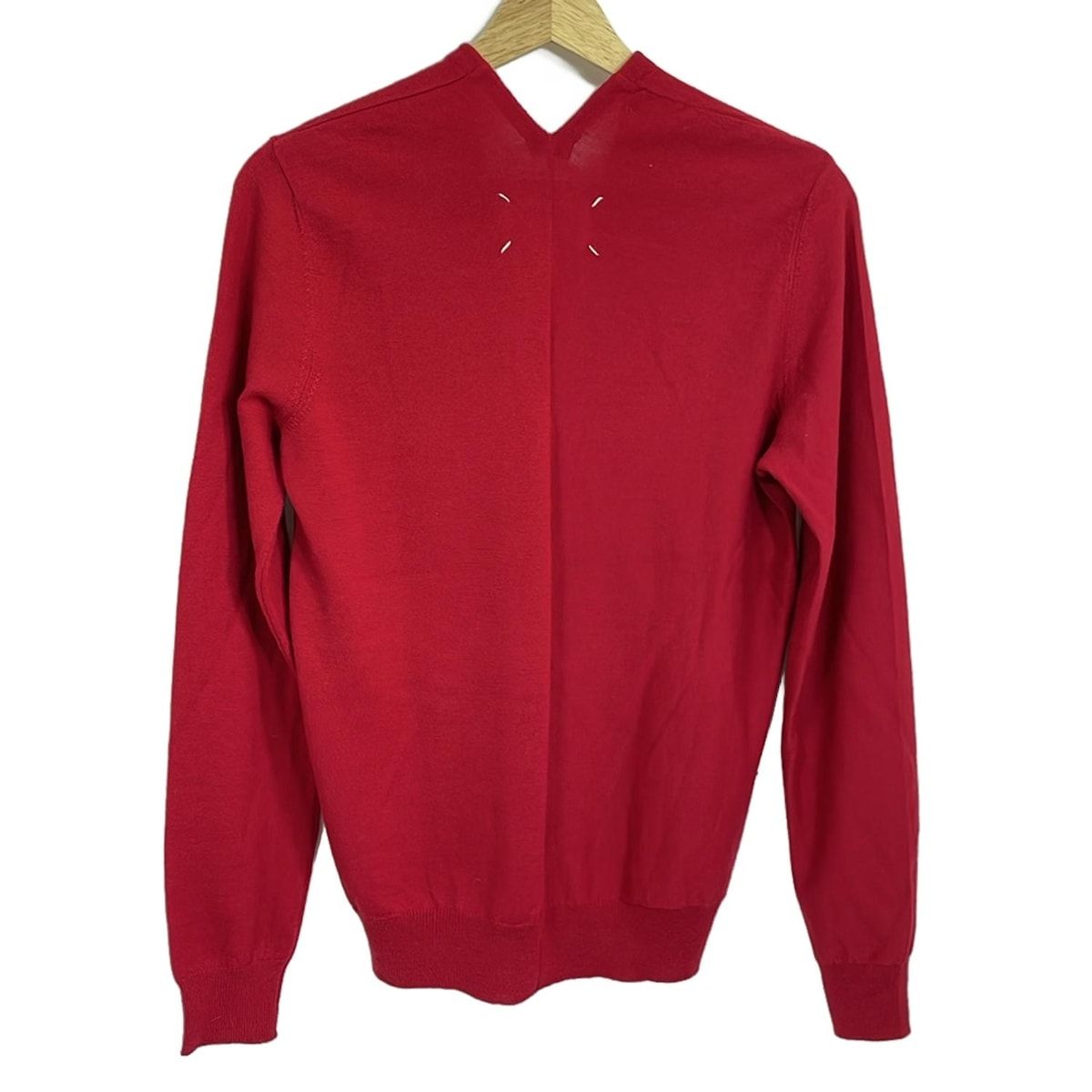 値下げメゾンマルジェラ　長袖ニットMサイズ　赤　ボルドー　秋冬 MARTIN MARGIELA(マルタンマルジェラ) 長袖セーター サイズM