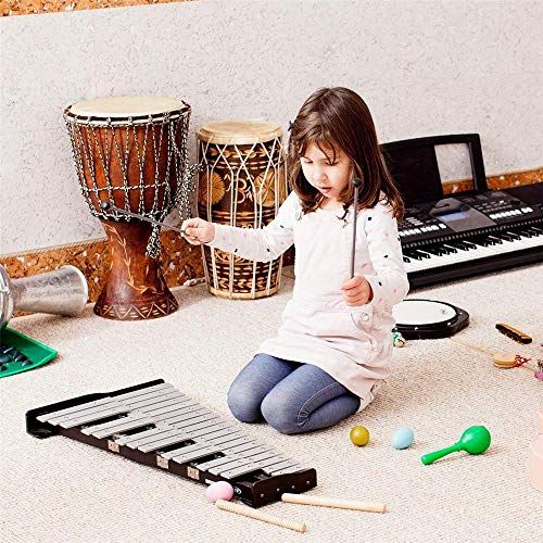 折り畳み 卓上 鉄琴 30音 マレット2本 サンクスギビングデー 収納バッグ付き シルバー po 9 aefeee 2