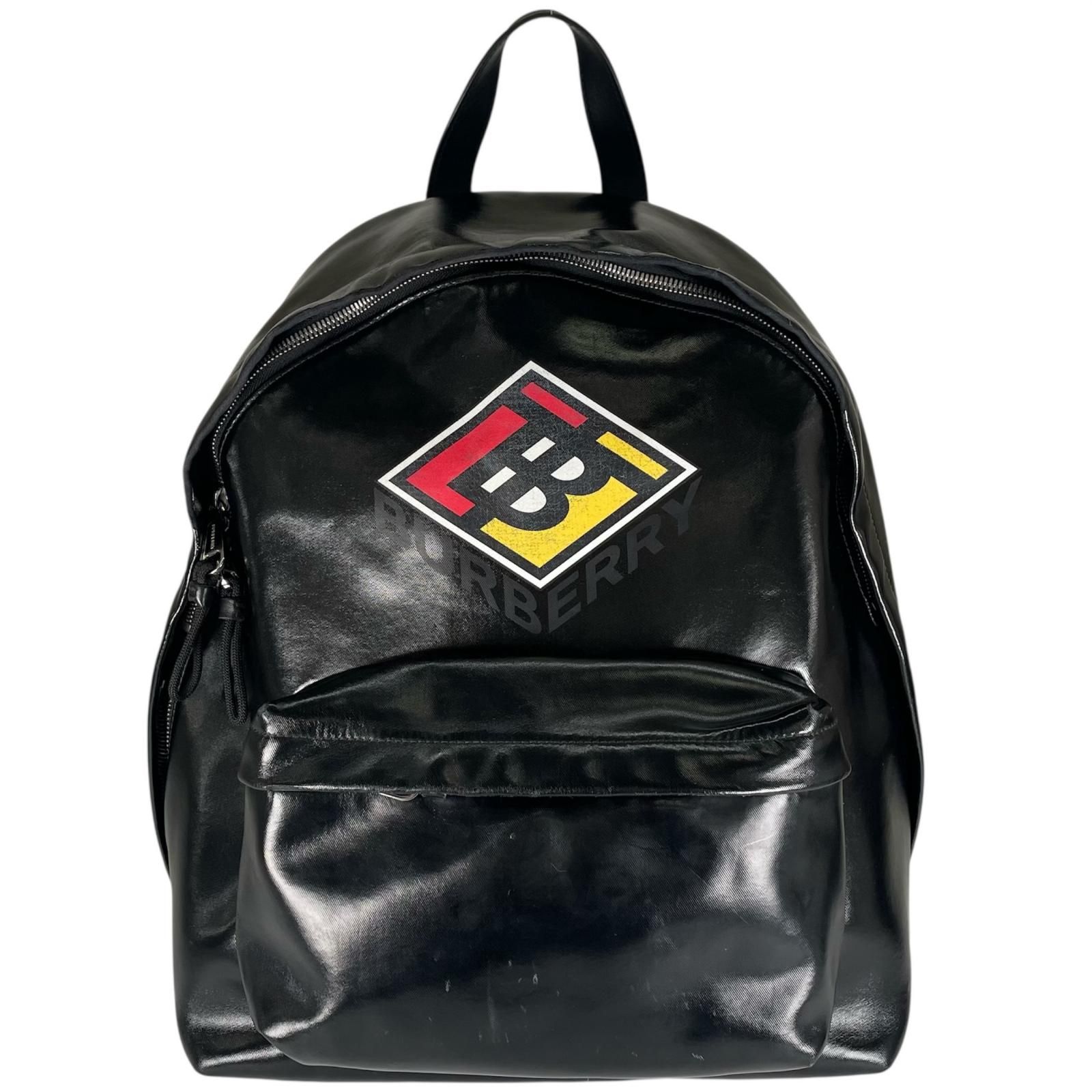 BURBERRY バーバリー リュック・デイパック PVC ブラック メンズ TB