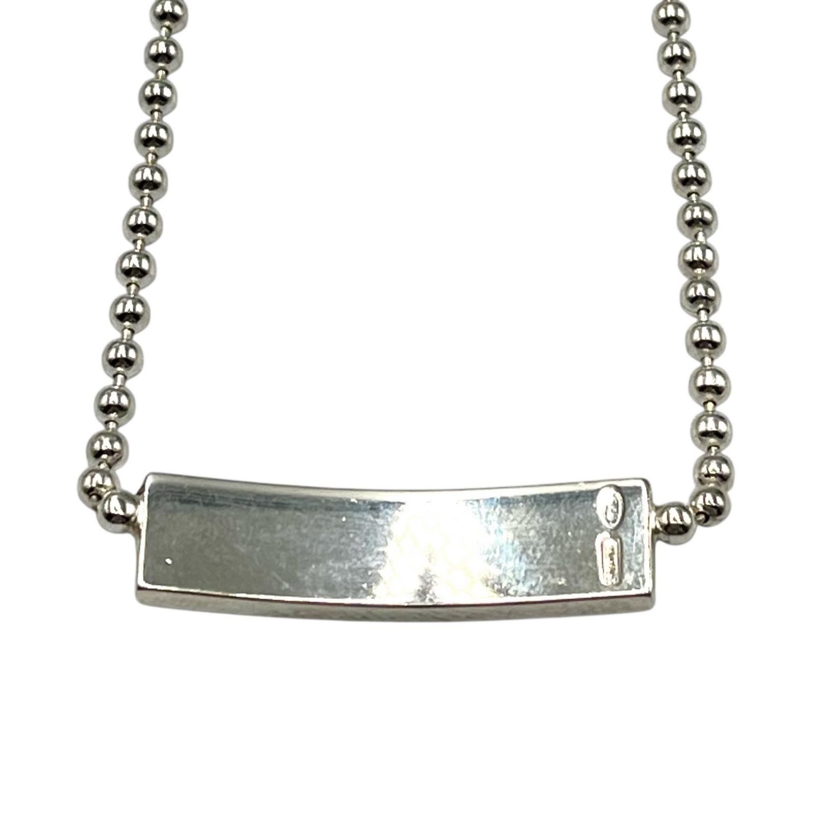 グッチ GUCCI ネックレス ロゴプレート チョーカー シルバー925