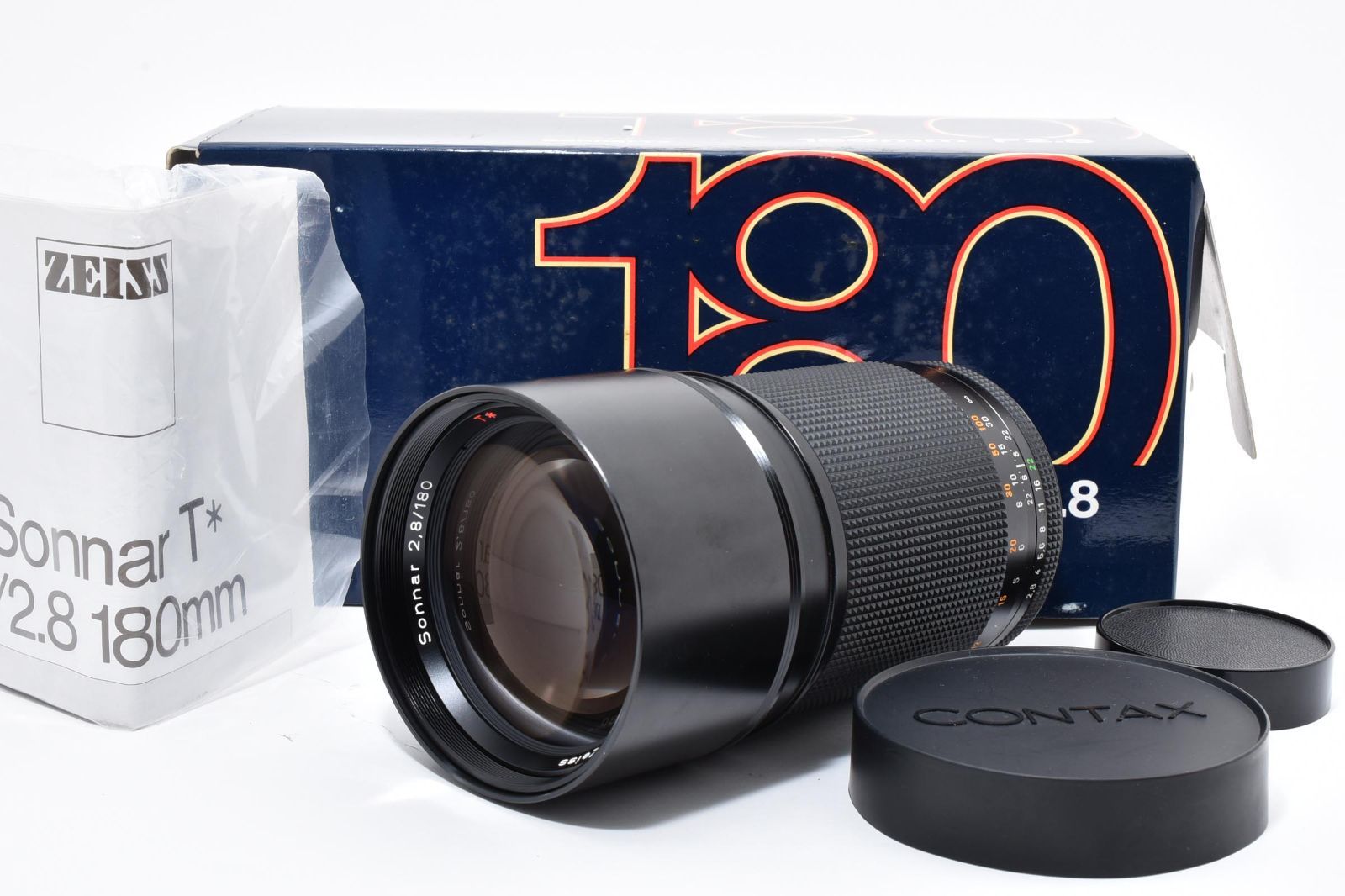 CONTAX Carl Zeiss Sonnar 180mm F2.8 T* 元箱 /2708 動作OK 返金保証