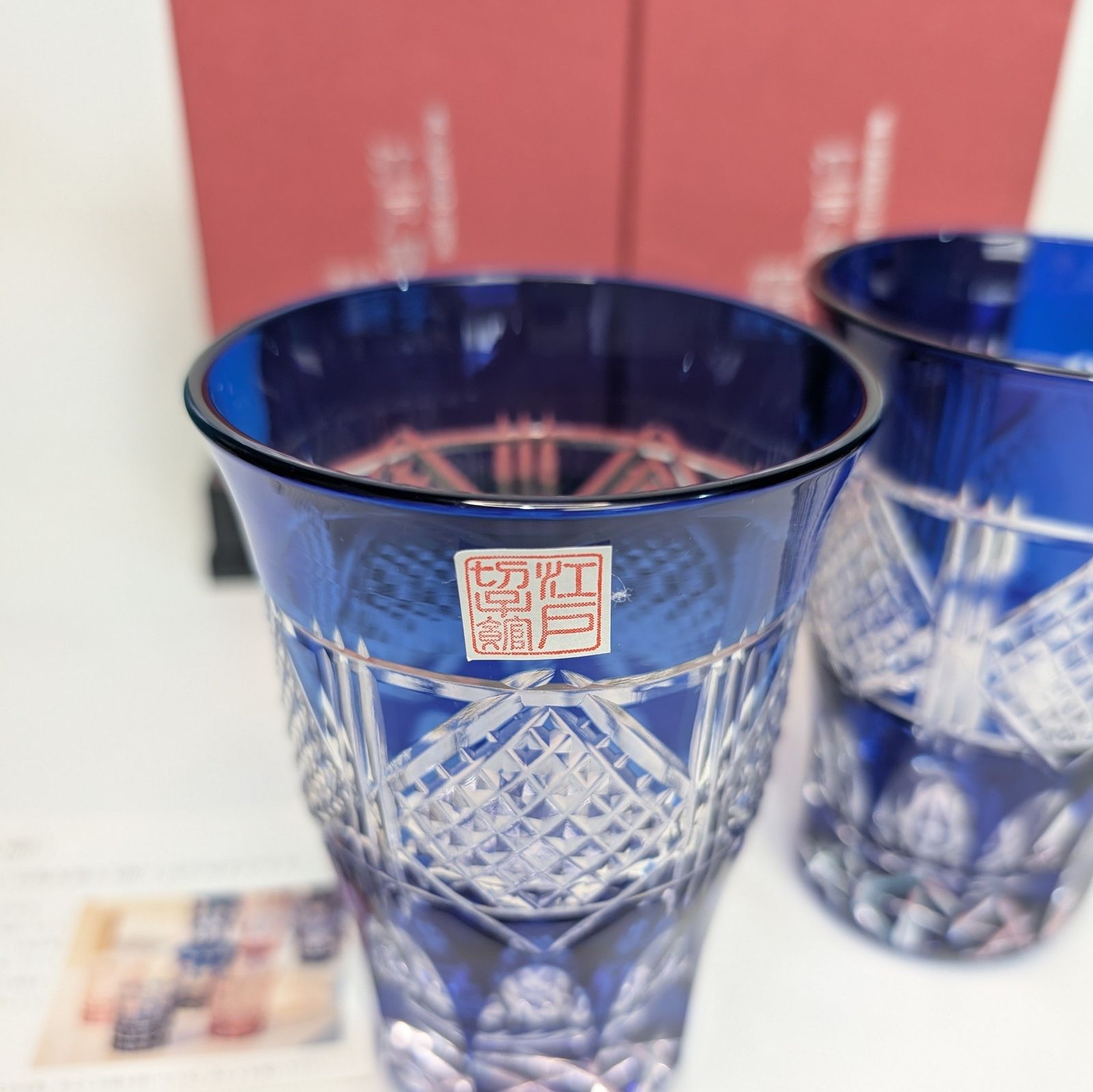 江戸切子 ホットグラス 藍 青 ほっこり あられ ヒロタグラス ガラス 硝子 まとめ売り 東京都伝統工芸品