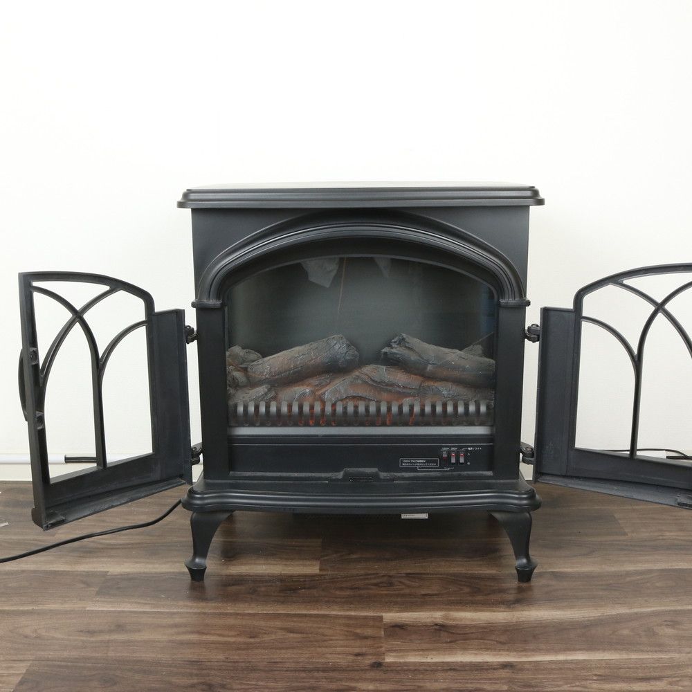 美品 ニトリ ワイド 暖炉型 ファンヒーター BK18 BLT-999B-3-BK 大型