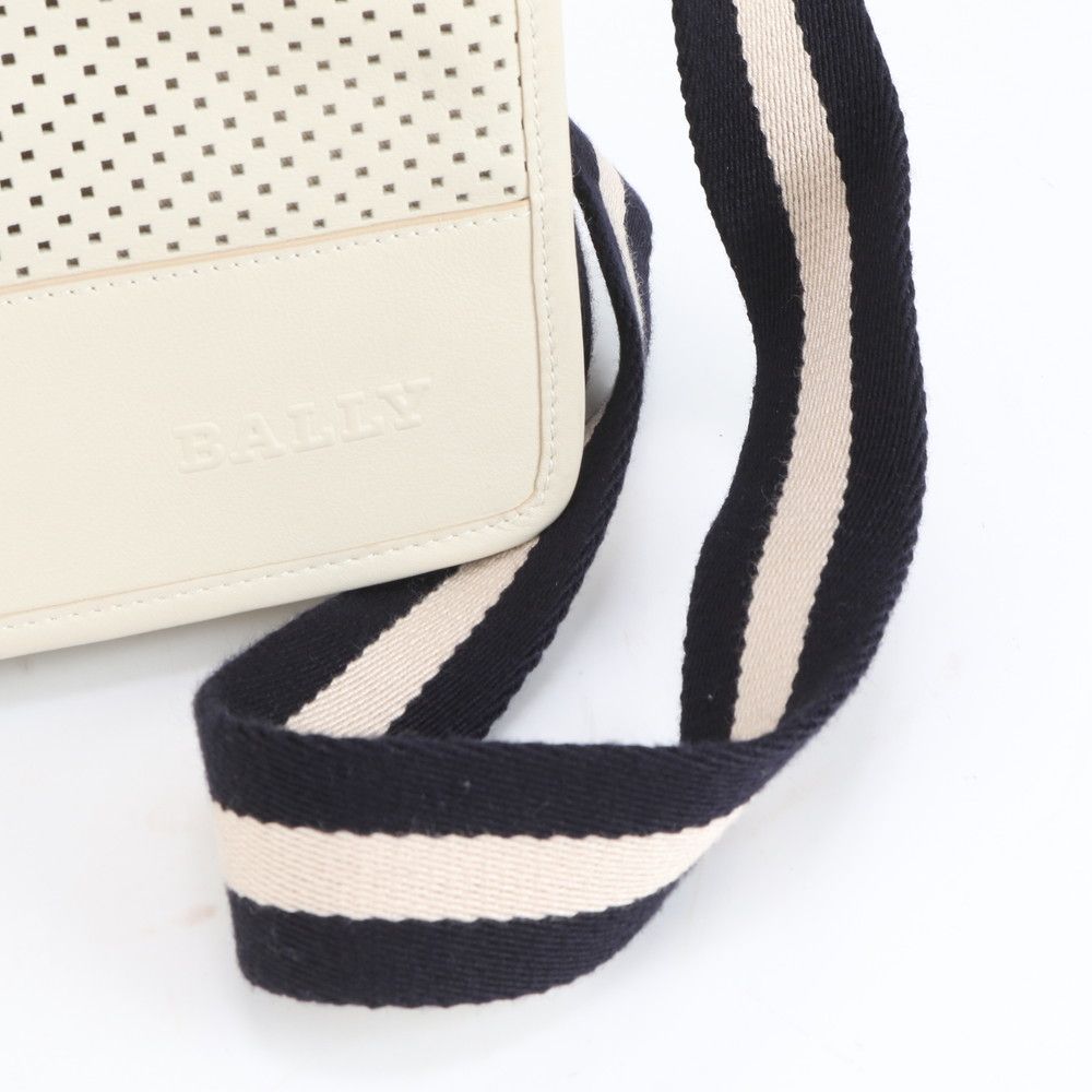 美品 バリー トレインスポッティング パンチング レザー ショルダー