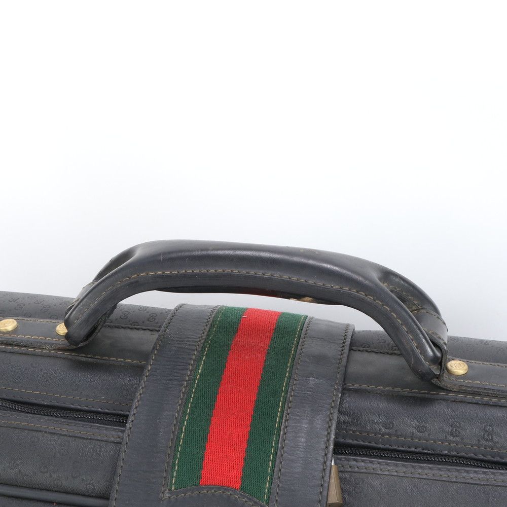 グッチ マイクロ GG シェリー ライン レザー ボストン バッグ 出張