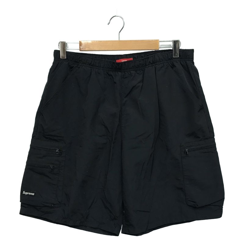 中古】Supreme カーゴショートパンツ サイズL 黒 シュプリーム[91