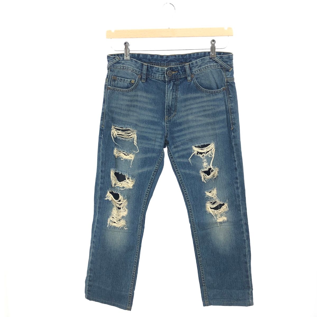 ARMANI EXCHANGE アルマーニエクスチェンジ ダメージ加工デニムパンツ 