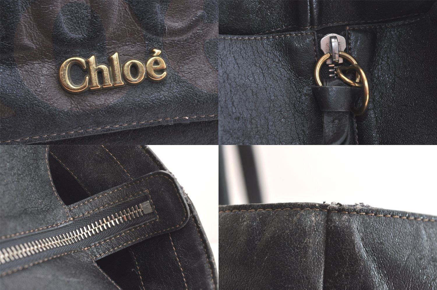 Chloe クロエ ヴィンテージ エクリプス トート ハンドバッグ レザー
