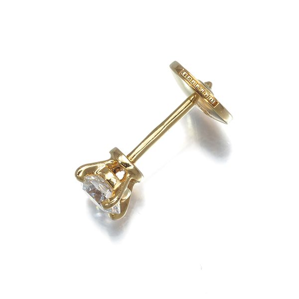 カルティエ ピアス ダイヤ ダイヤモンド 0.24ct G VVS2 EX ソリテール