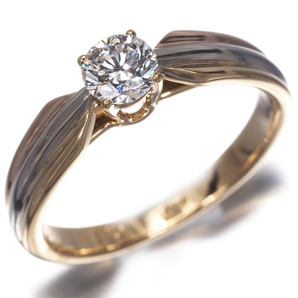 カルティエ リング ダイヤ ダイヤモンド 0.34ct ソリテール スリー