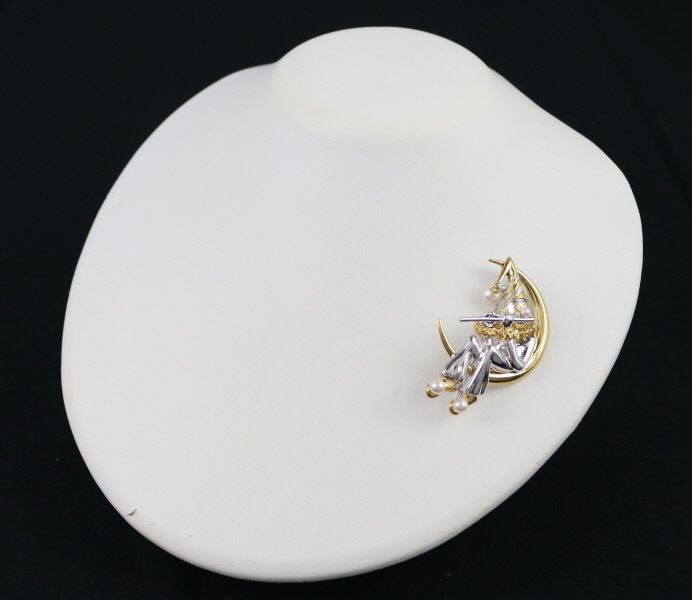 ミキモト ブローチ ベビーパール 真珠 3.2-5.8mm ピエロ シルバー