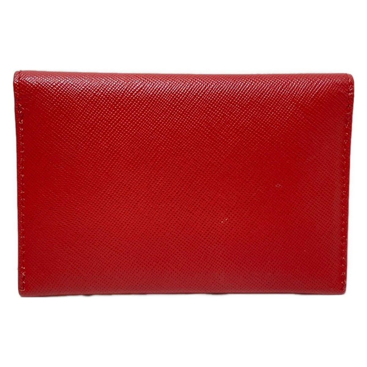 PRADA(プラダ) カードケース - レッド レザー - メルカリ