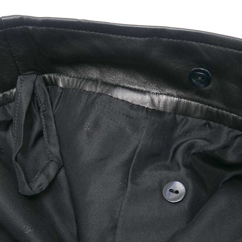 シャネル レザースカート ロング サイズ40 巻きスカート ブラック