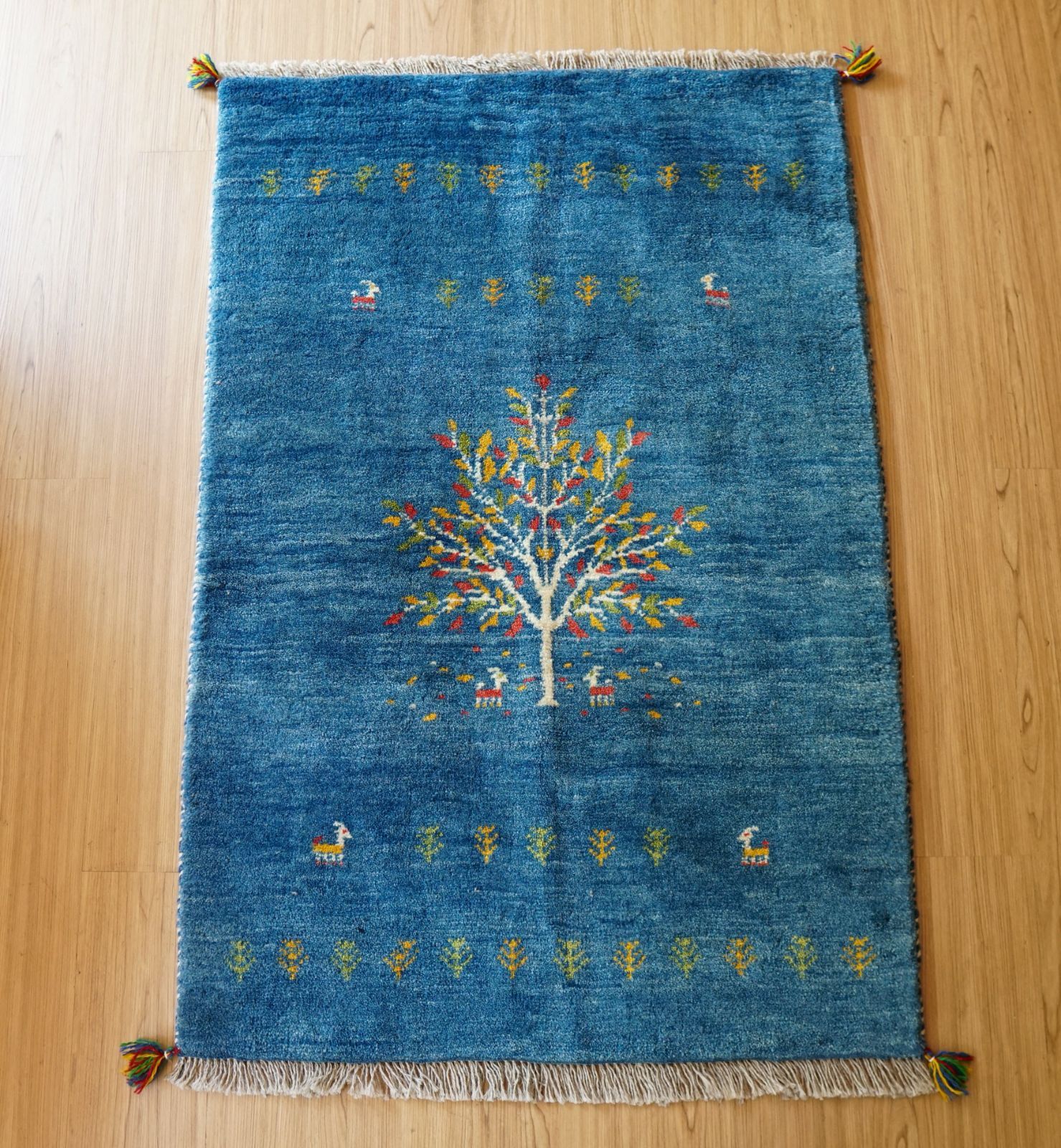 120×80cm　ペルシャ絨毯 手織りギャッベ, ギャベ ペルシャ絨毯 手織りギャッベ, ギャベ 120×80cm - メルカリ