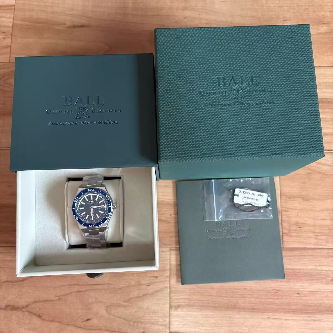 BALL自動巻き腕時計 ブラックブルー300m防水DG3032A SJ BKBE未使用品