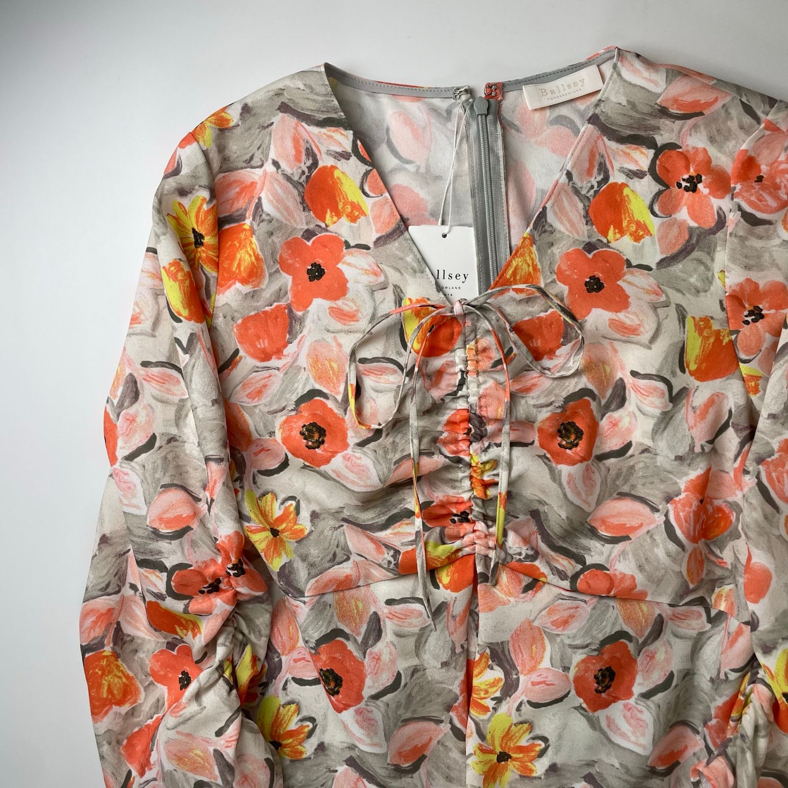 Ballsey ボールジー / スプリングフラワープリント ドロストギャザー