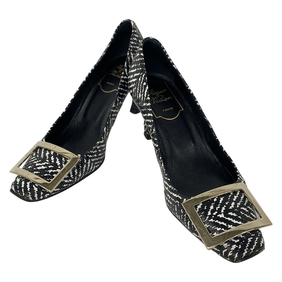 RogerVivier(ロジェヴィヴィエ) パンプス 34 レディース - 黒×白