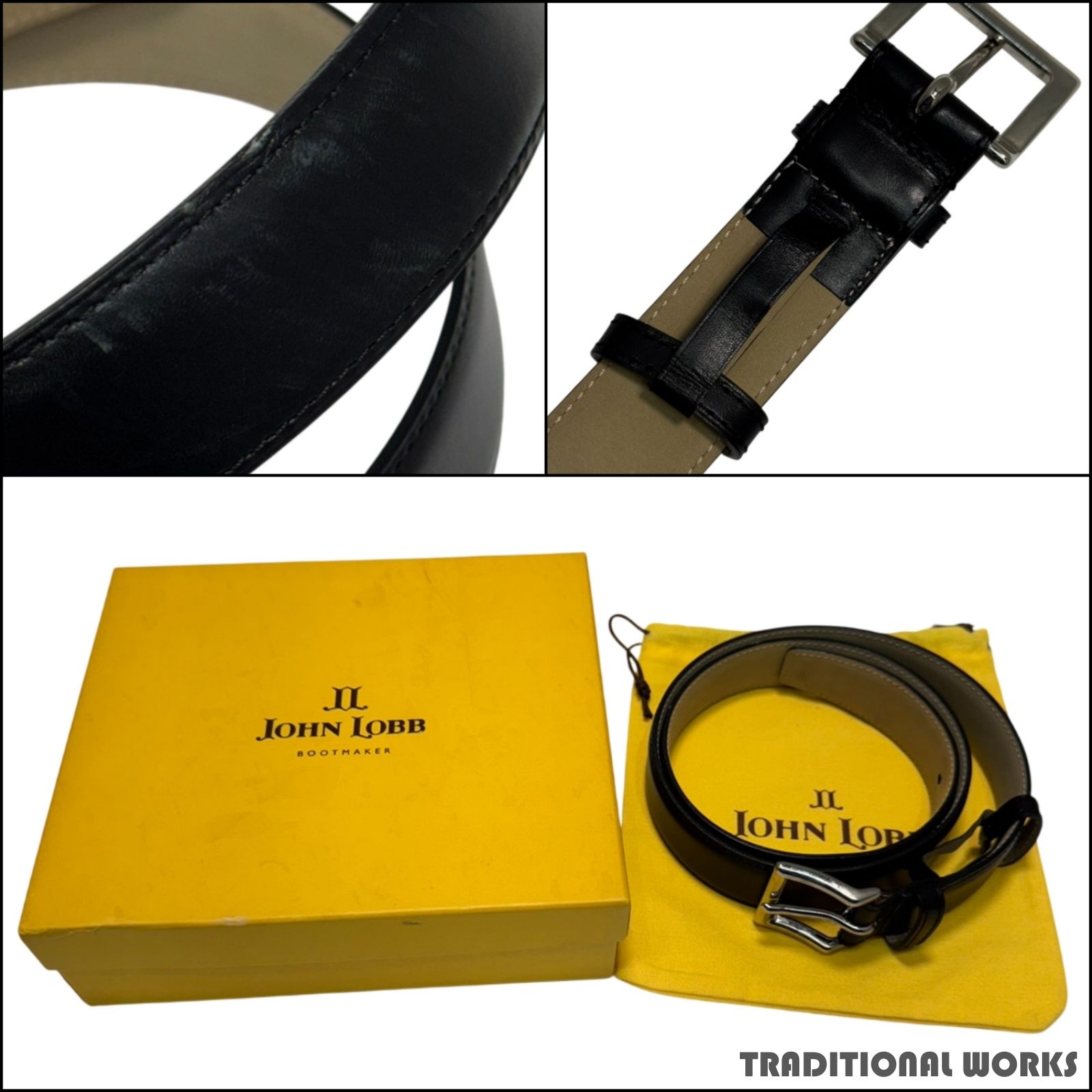 JOHN LOBB ジョンロブ Square 022 Belt 90 レザーベルト スクエア