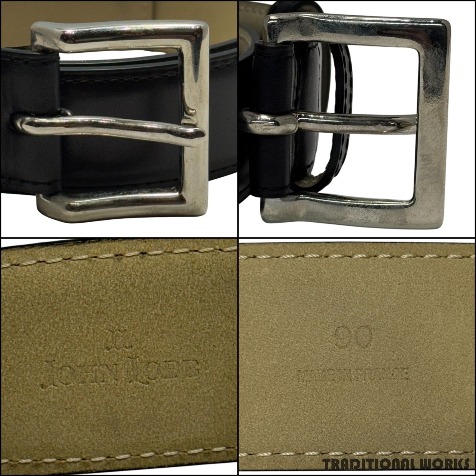 JOHN LOBB ジョンロブ Square 022 Belt 90 レザーベルト スクエア