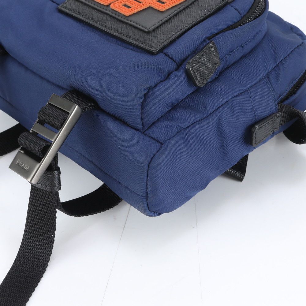 極美品 プラダ サフィアーノ レザー テスート ナイロン ショルダー