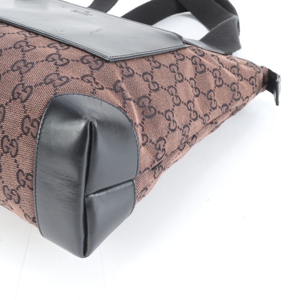 極美品 グッチ GG キャンバス 019 0402 レザー トート バッグ 肩掛け