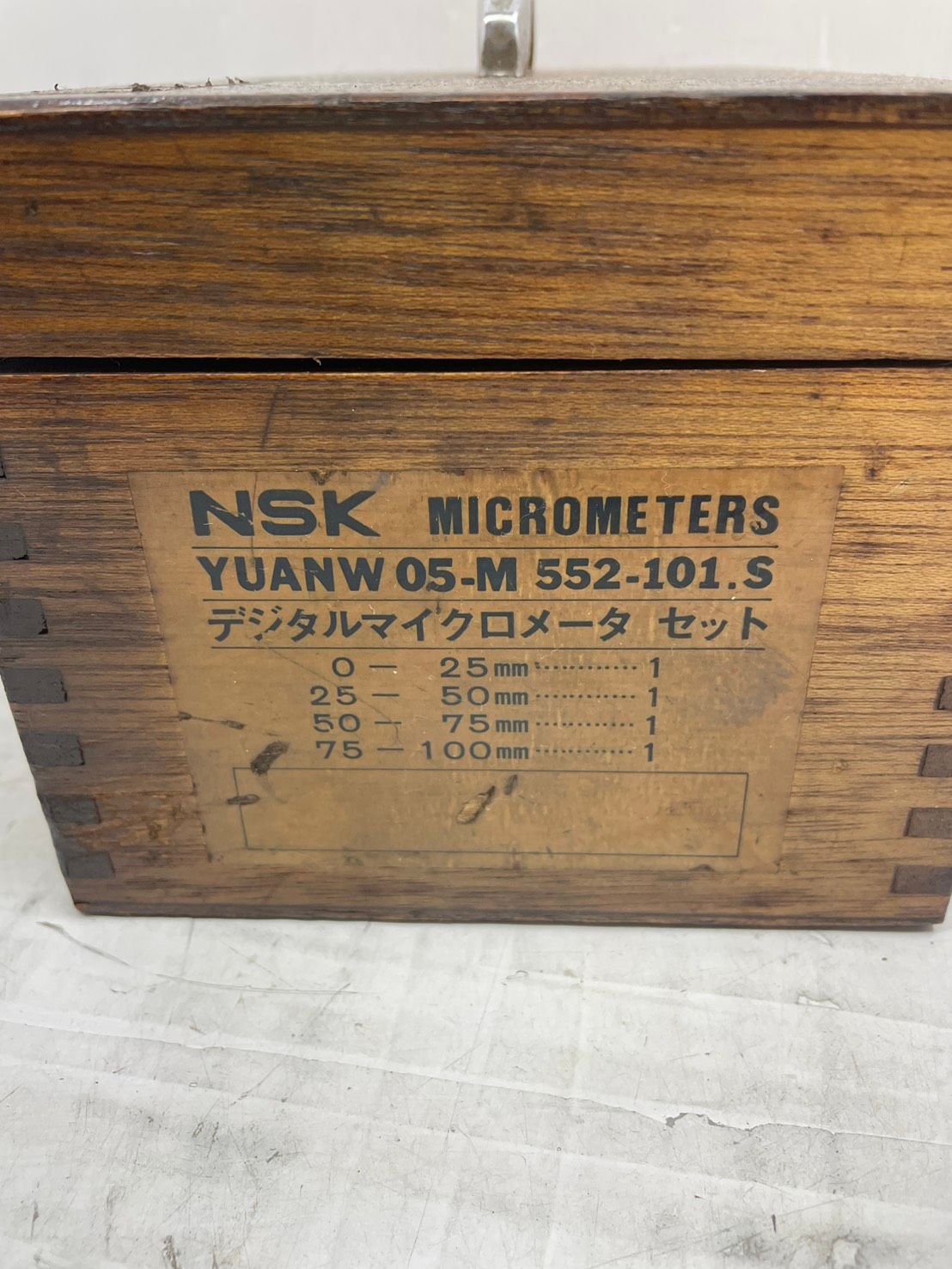  h 1194 デジタルマイクロメータ セット YUANW 05-M 552-101.S その他 ドライバー レンチ