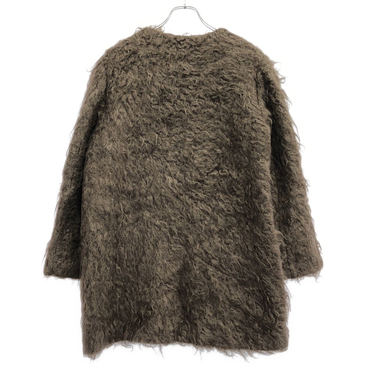 SAQUI サキ 17AW モヘア ノーカーラーコート 17AW08 ブラウン系 38