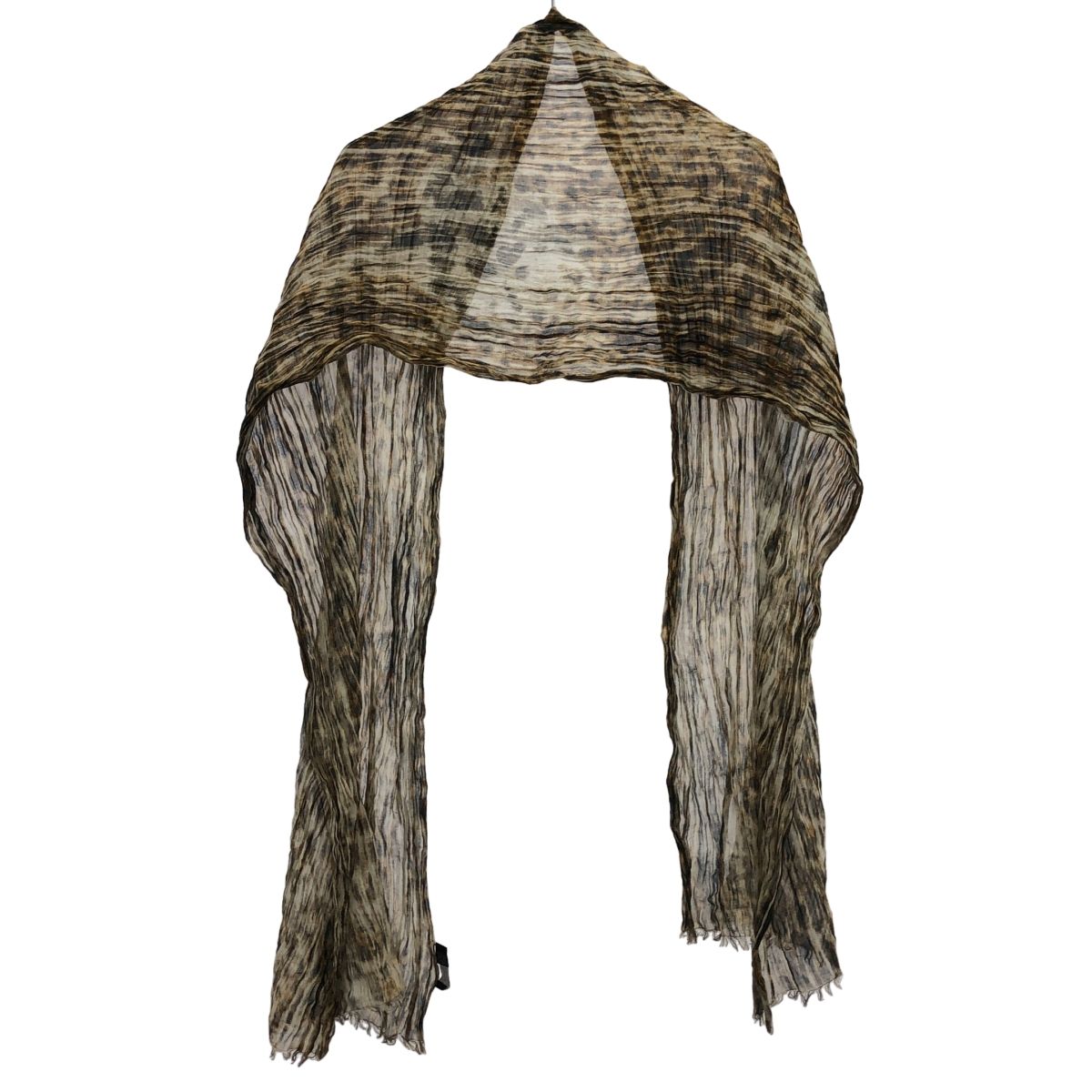 FROM JAPAN公式アカウント01 イヴサンローラン FOXショール YVES SAINT LAURENT イヴサンローラン レオパードストール ブラウン