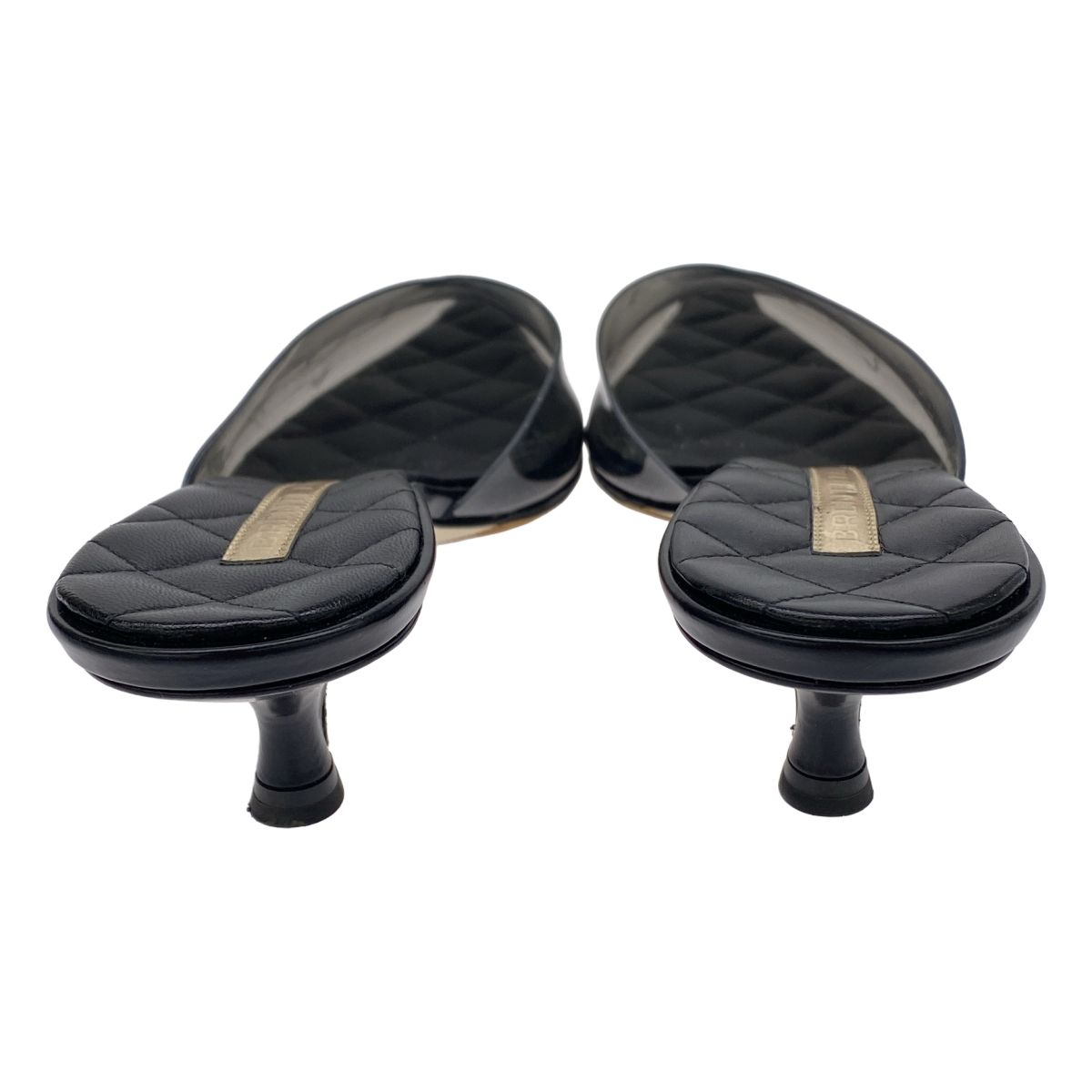 BRENTELLA ブレンテッラ ポインテッドトゥ ミュール サンダル ブラック